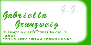 gabriella grunzweig business card